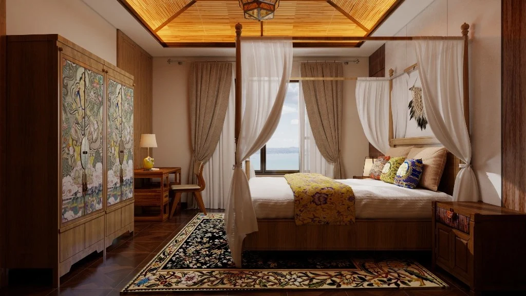 Wooden Beams and Ancient Bricks bedroom
