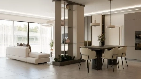 Modern Open-Concept Living & Dining Space