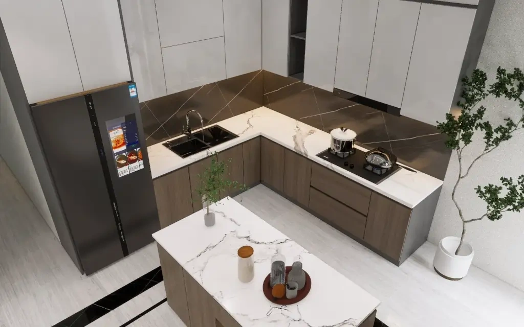 Modern Nordic Living Room Interior Design kitchen