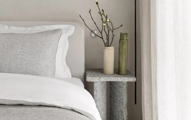 Make your bedroom look cozy and luxurious with a bouquet of fresh flowers.
