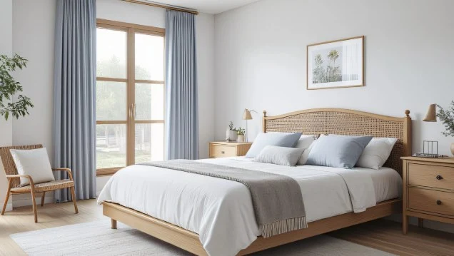 A Bedroom Design with White as the Dominant Color