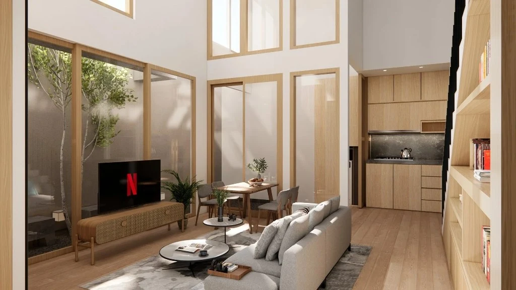 MODERN MINIMALIST HOME INTERIOR(BRCSNY0004)-Living room