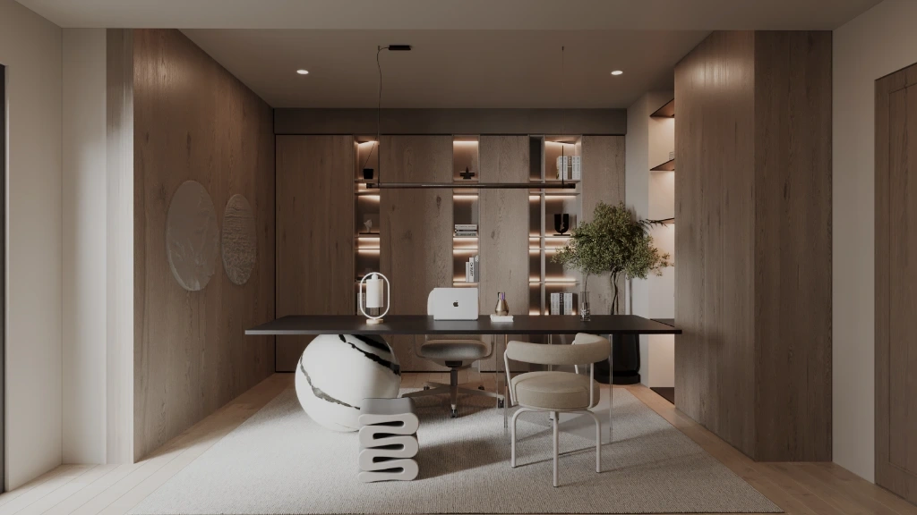 Modern Contemporary Living Room Elegance study-room