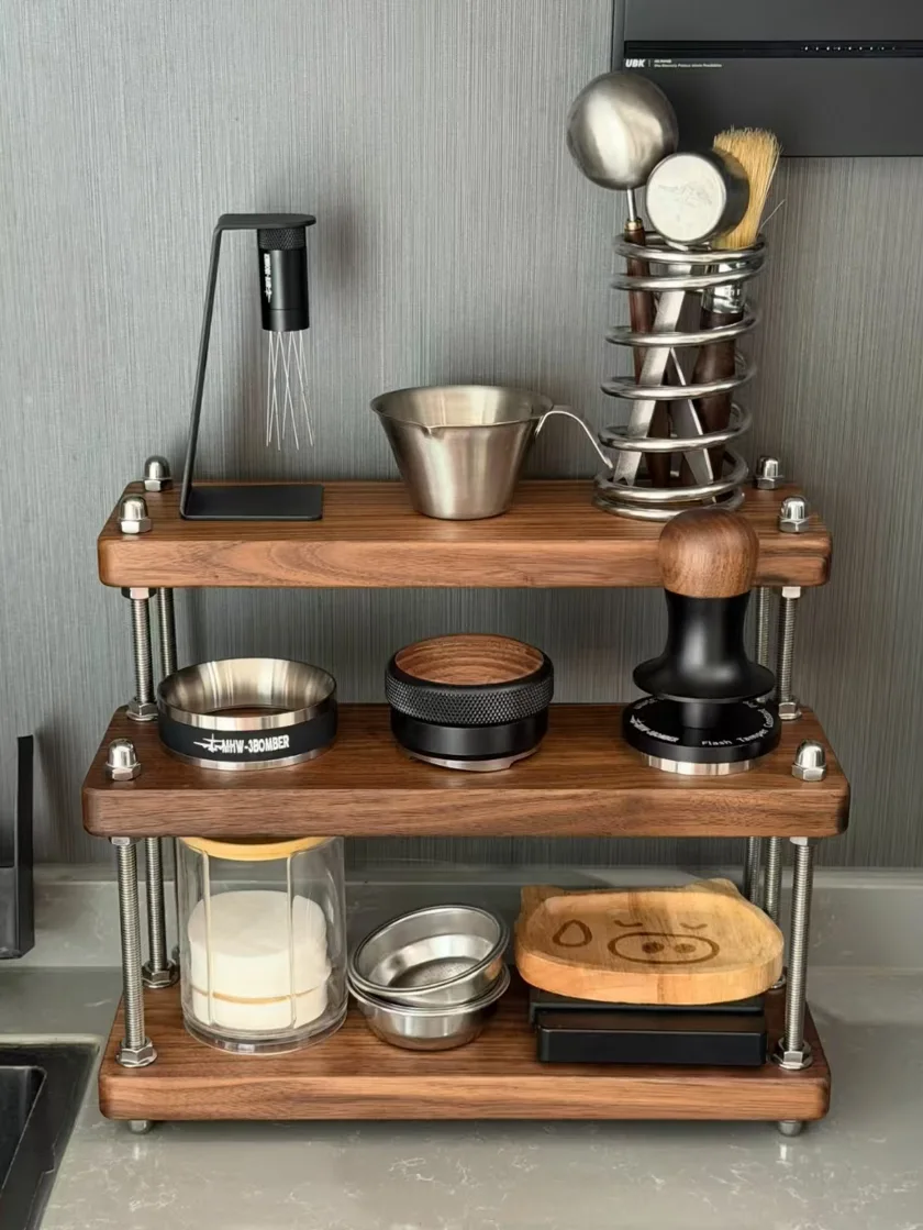 DIY Walnut Coffee Station ☕️  A quick woodworking build that brings both function and rich wood