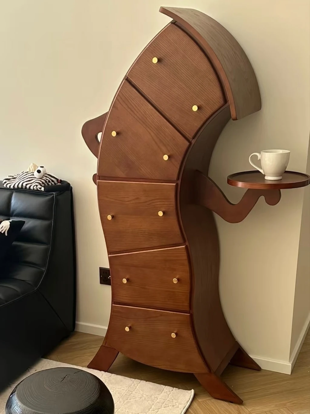 A Quirky Furniture Find I Can’t Stop Looking At 🤎  I am completely obsessed with this wavy wooden