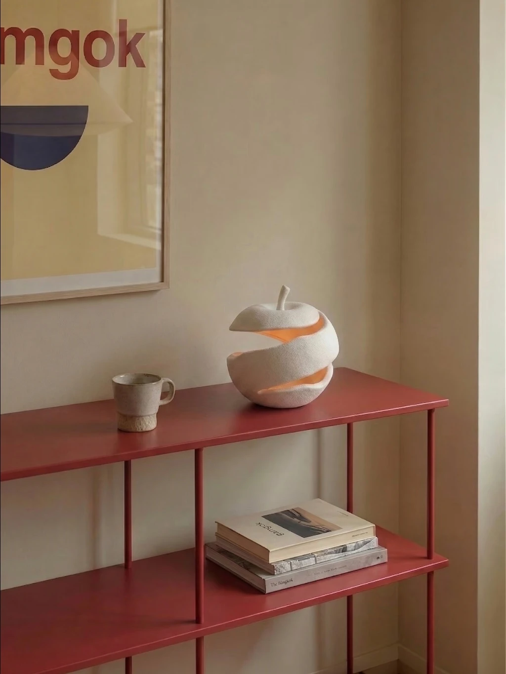 Put a candle in this stone apple. Light comes out of the cracks. 🍎✨  #HomeDecor #CozyHome
