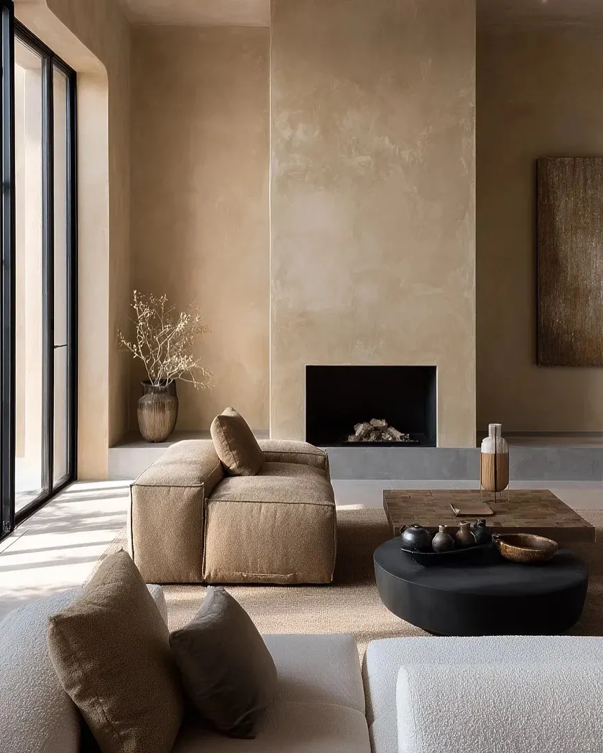 Organic Modern Wabi-Sabi  Rooted in warmth and earthy minimalism, this space embraces the beauty of