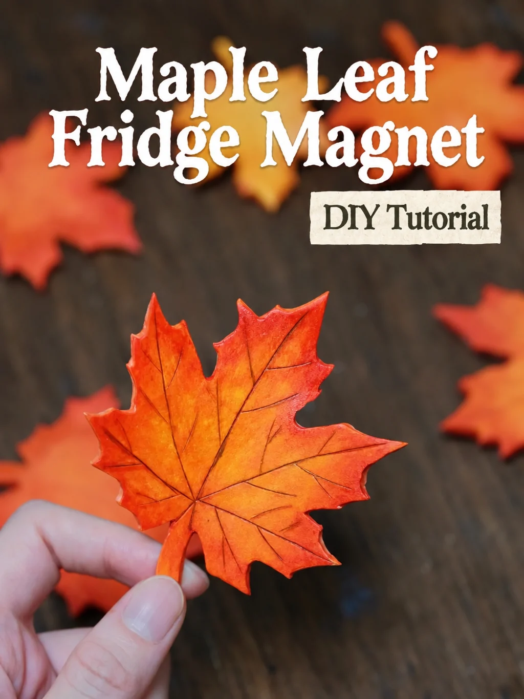 Bring Autumn Home: DIY Clay Maple Leaf Fridge Magnets 🍁✨  Bring a touch of autumn right to your