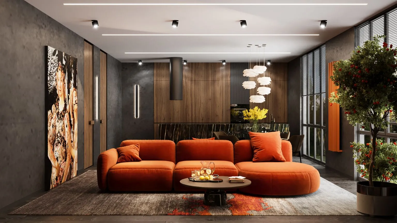 Color furniture adds an extreme sense of space to interior design