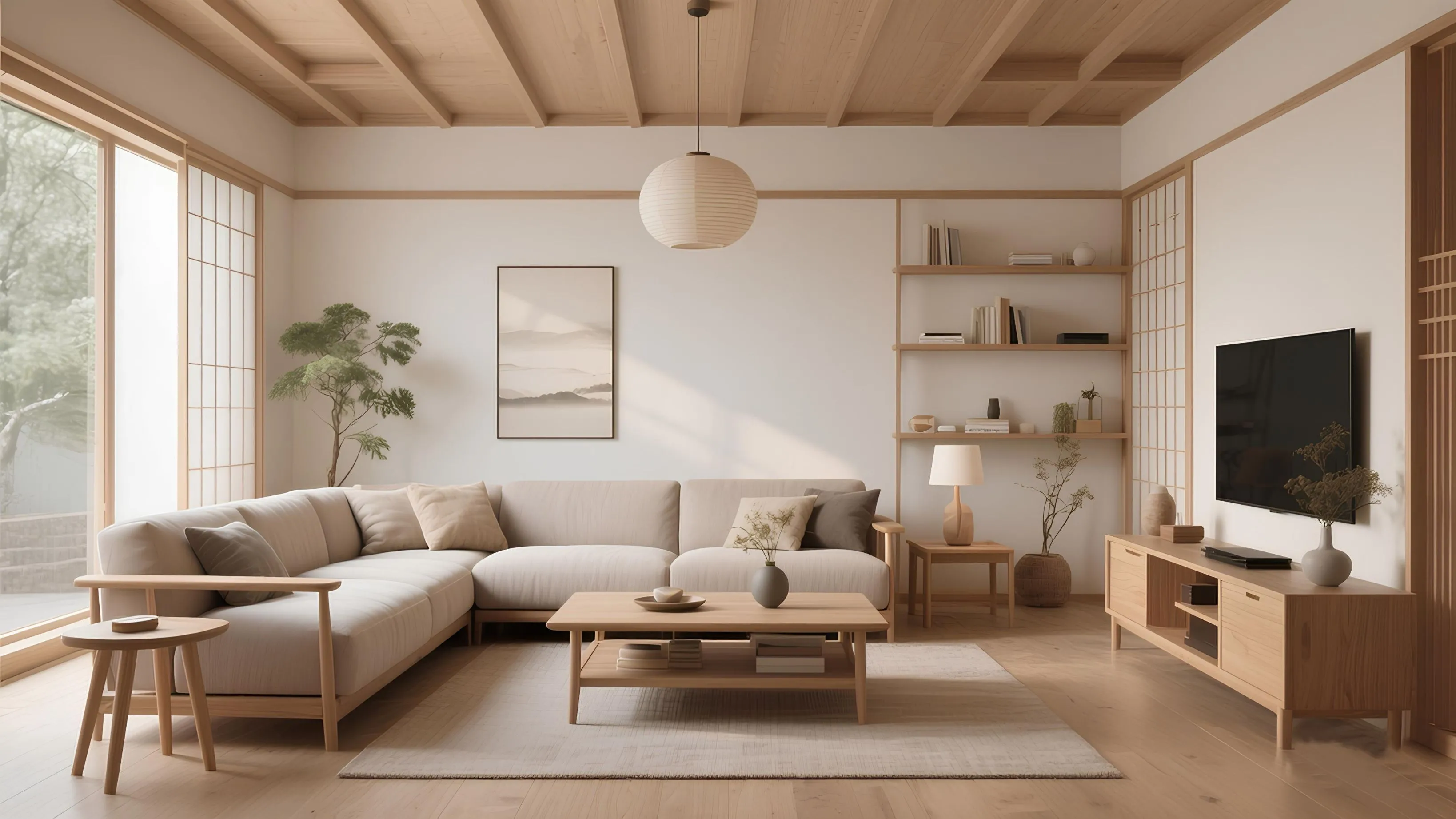 Japandi style living room