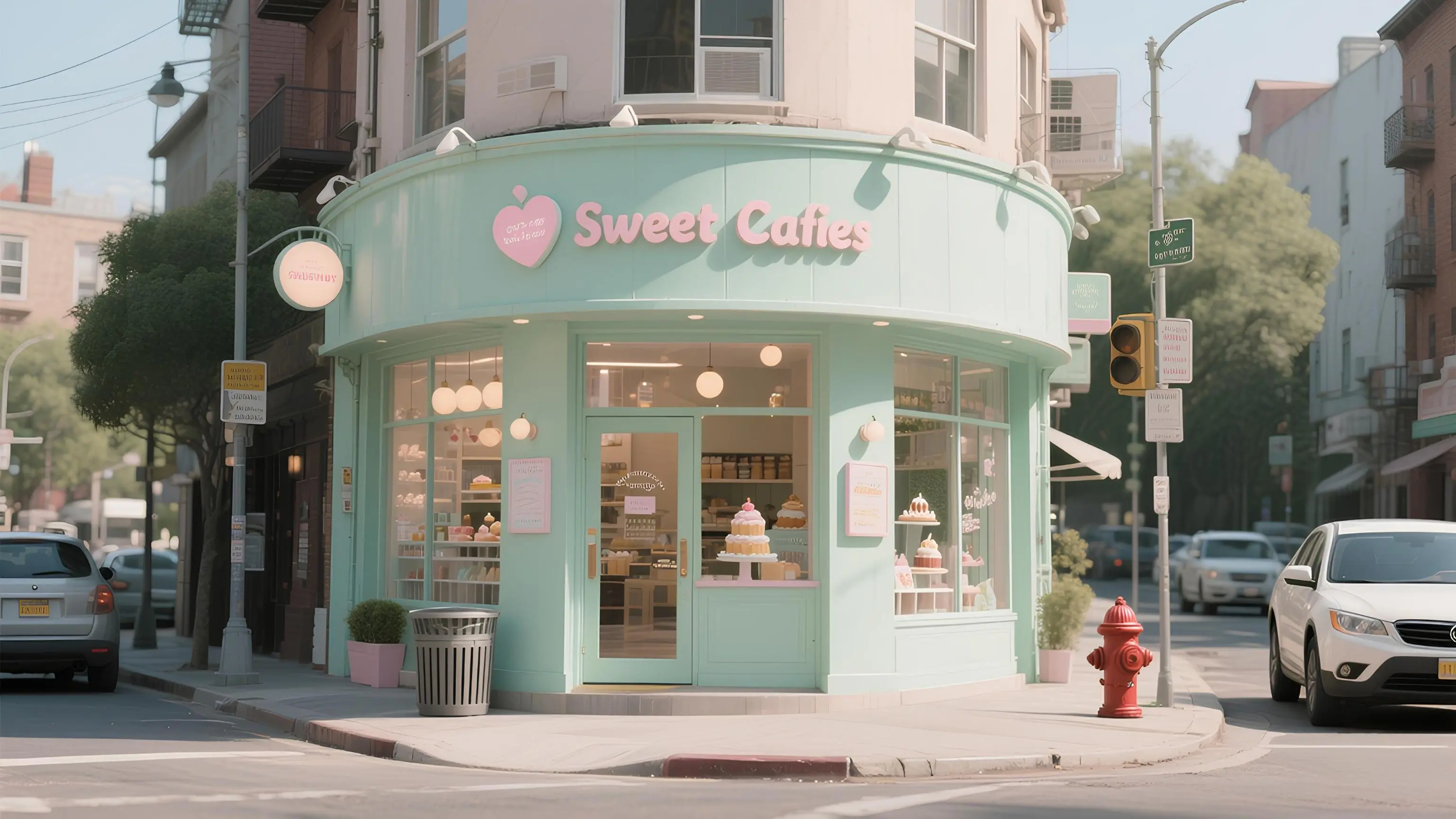 Exterior view of the dessert shop