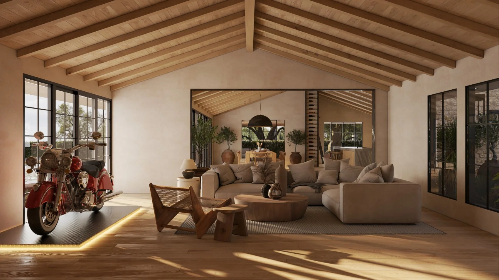 Transform Living Space with Dark Wood Elegance