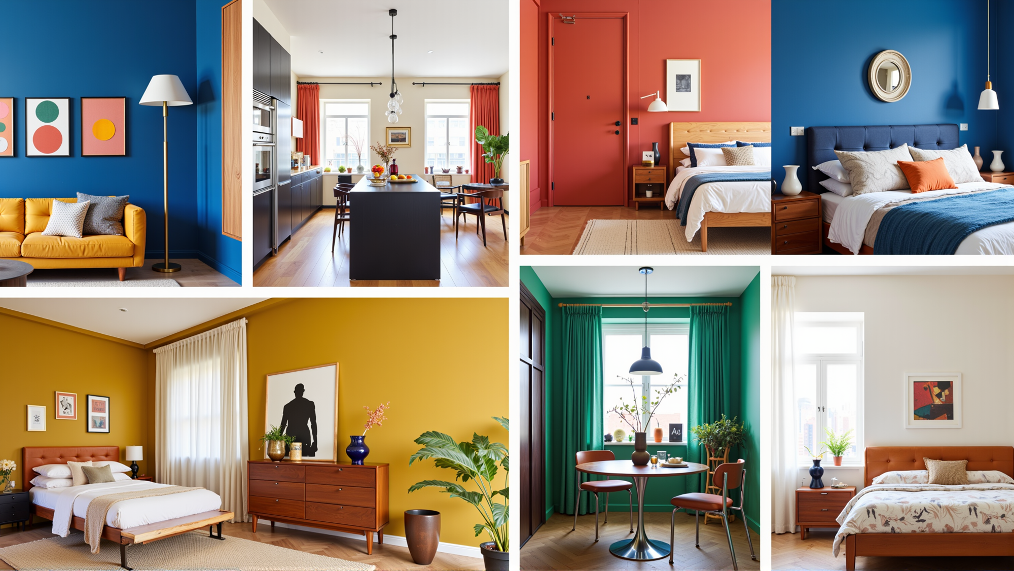 Bold color schemes transforming modern interiors