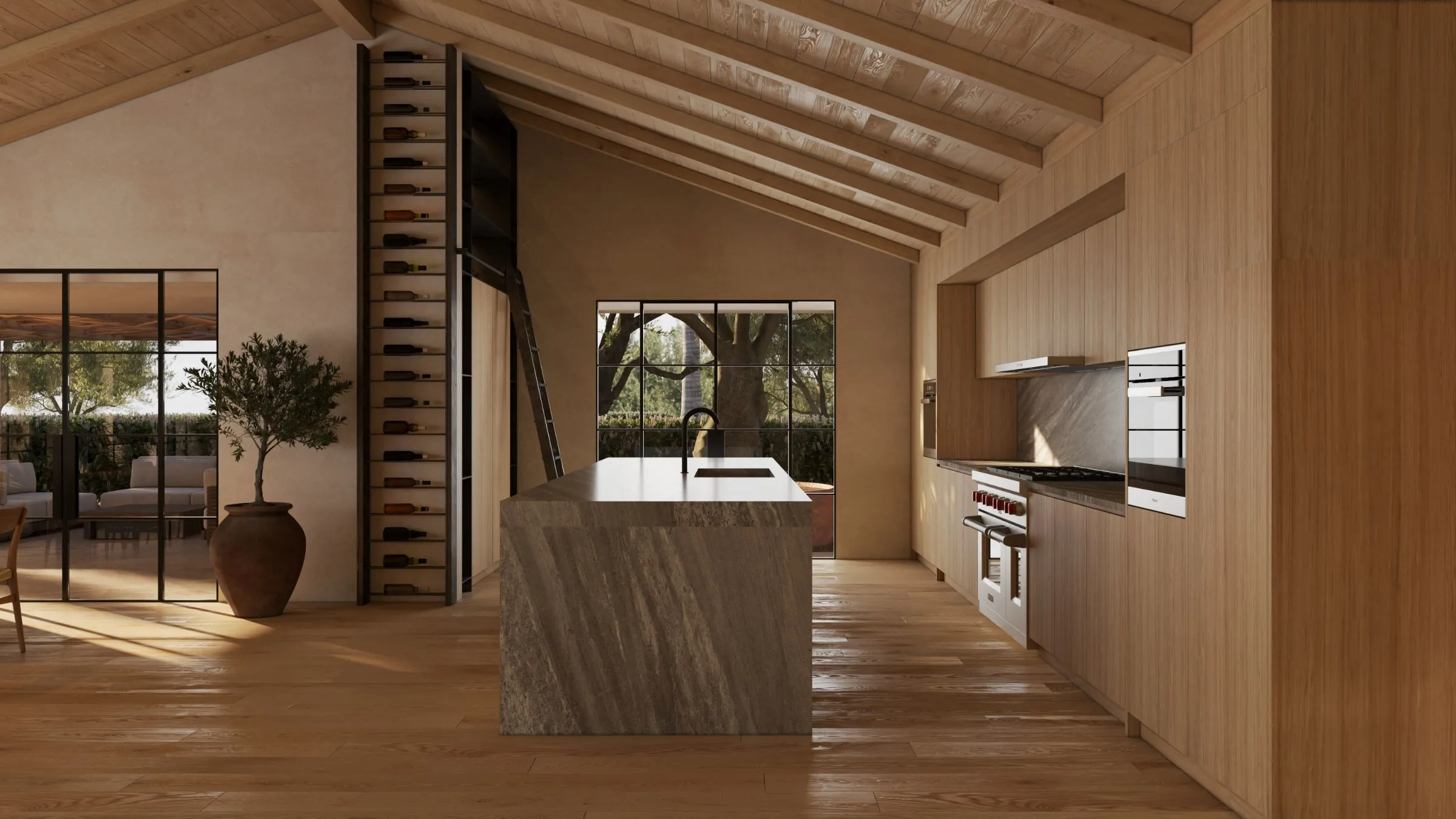 Suitable space layout, ranch house design