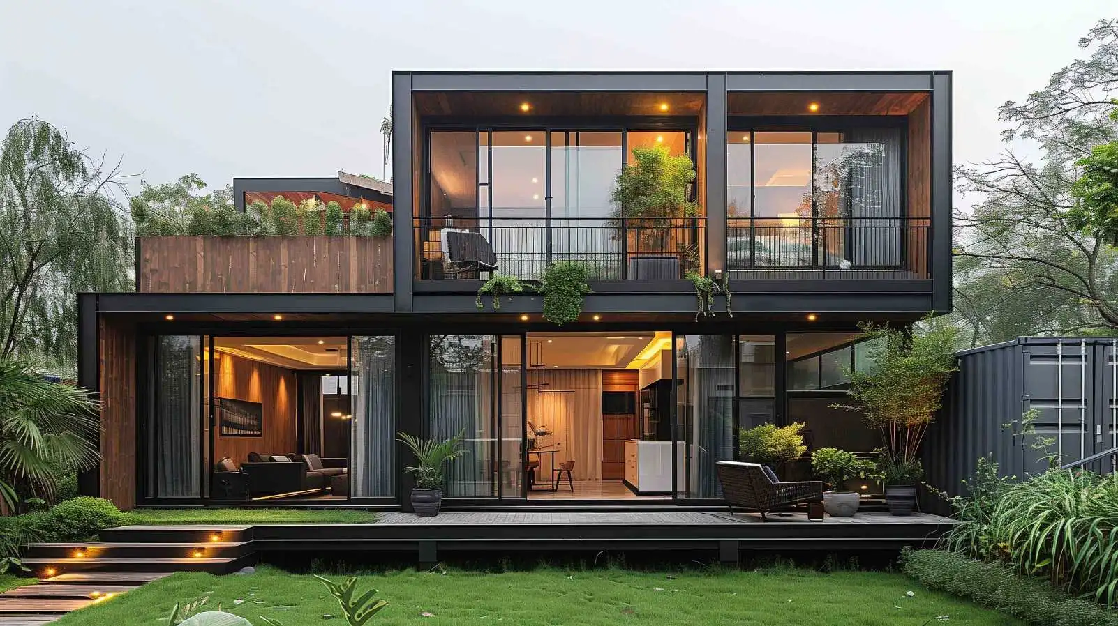 Building a lower cost container house