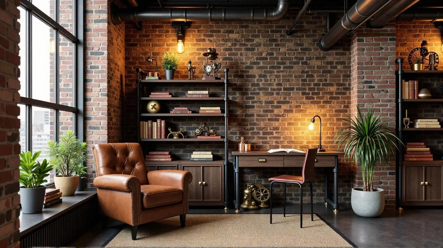 Steam-Punk Style Family Reading Corner