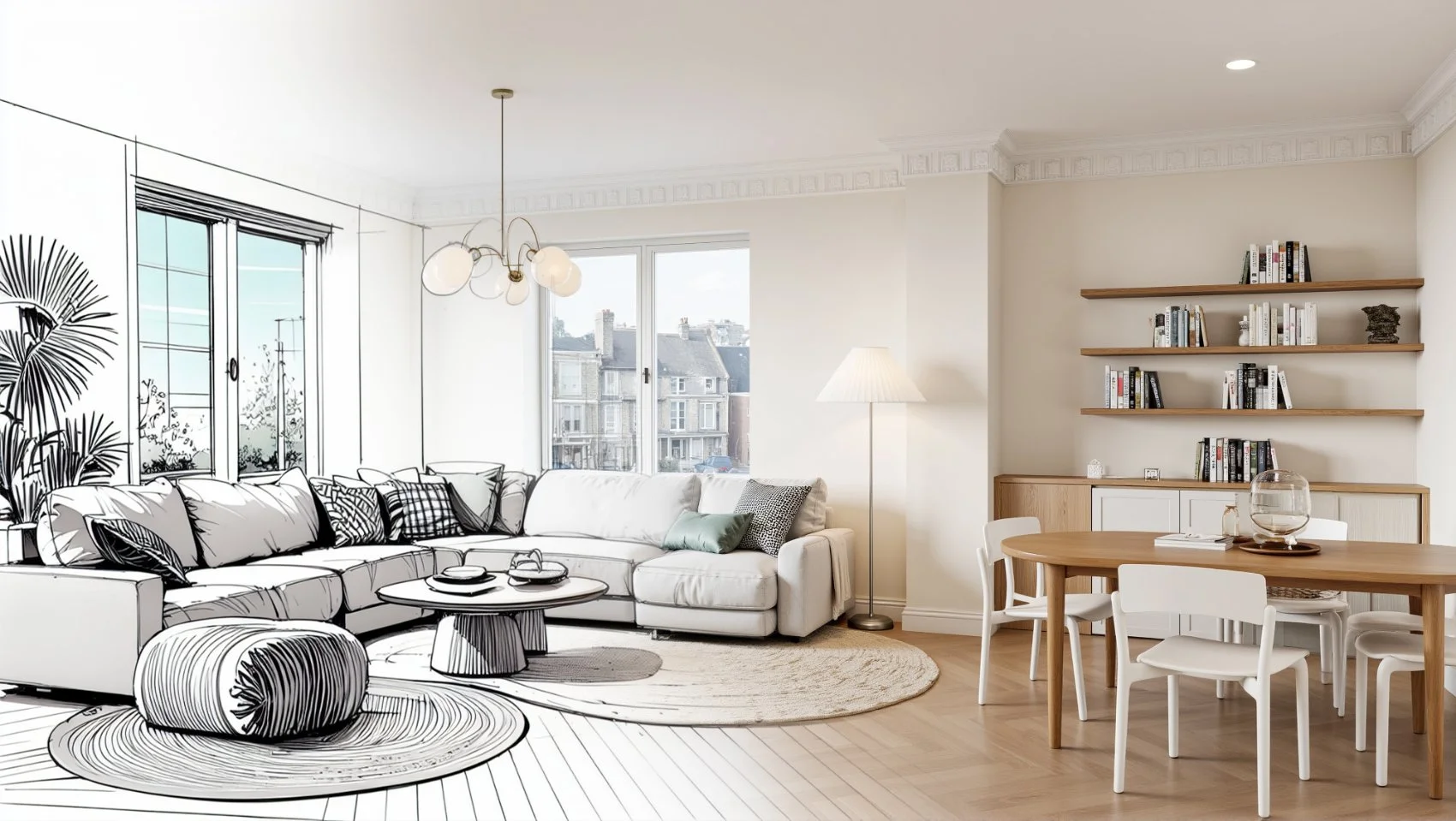 Use AI to create interior design drafts