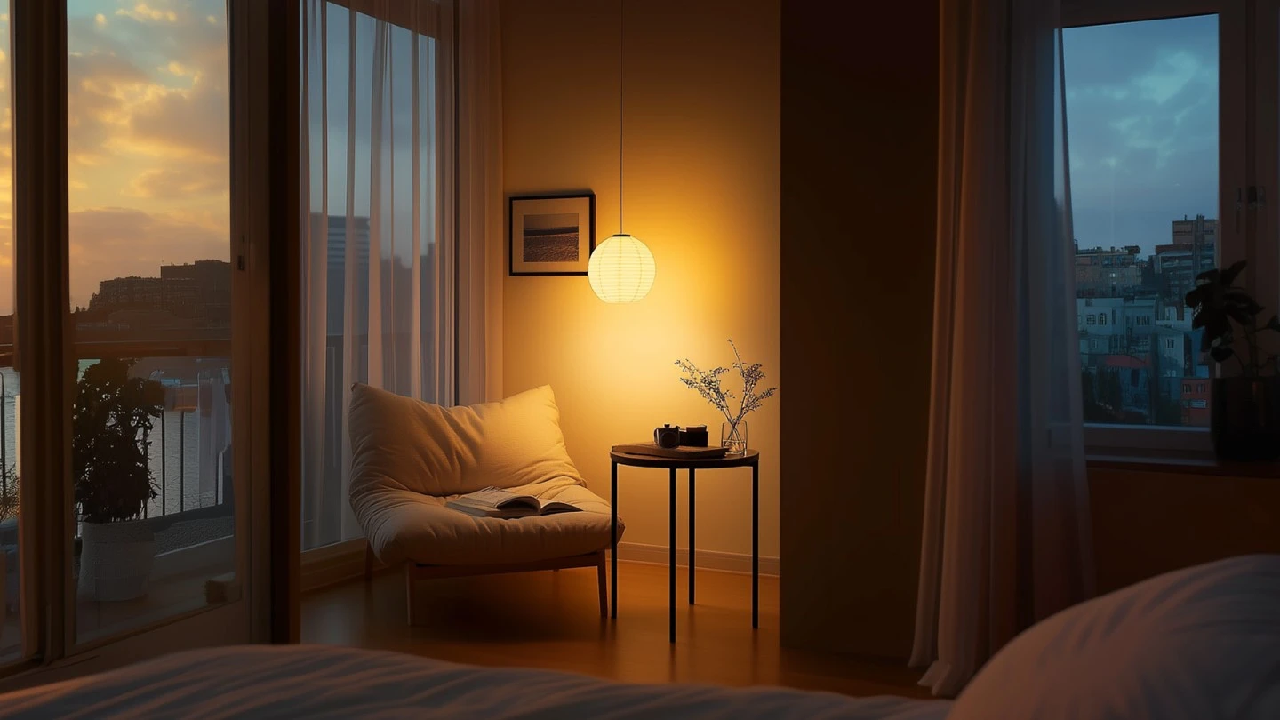 Warm-toned decorative lamps