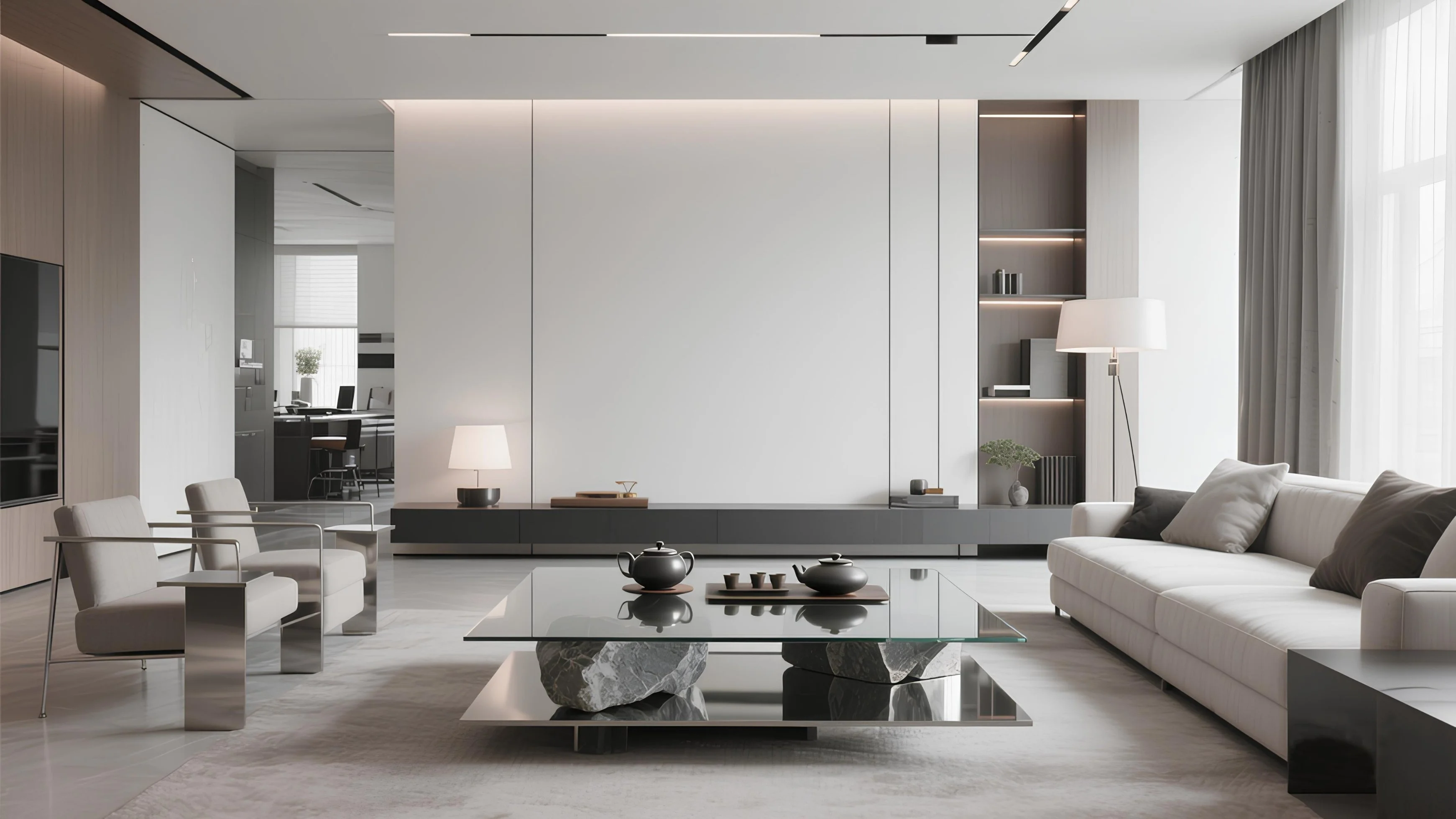 Smooth furniture surface living room