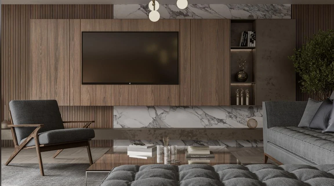 20 Latest Simple Living Room Wall Tile Design content 8