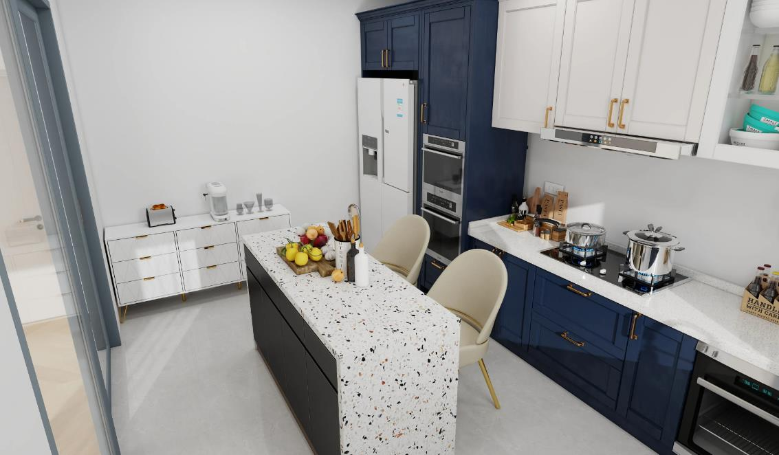 28 Fresh and Bright Blue and White Kitchen Ideas content 5