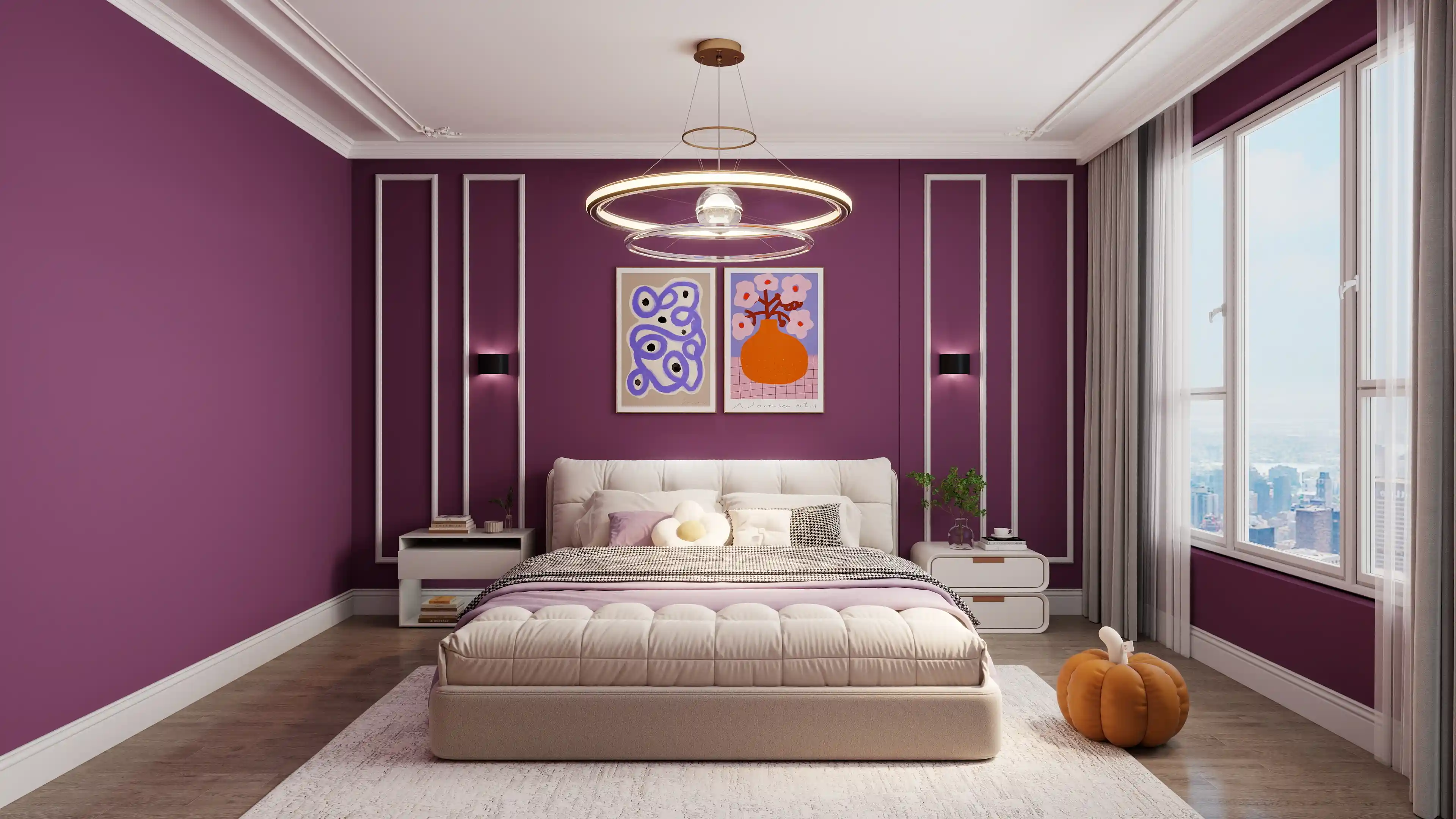 BEDROOM WITH PINK