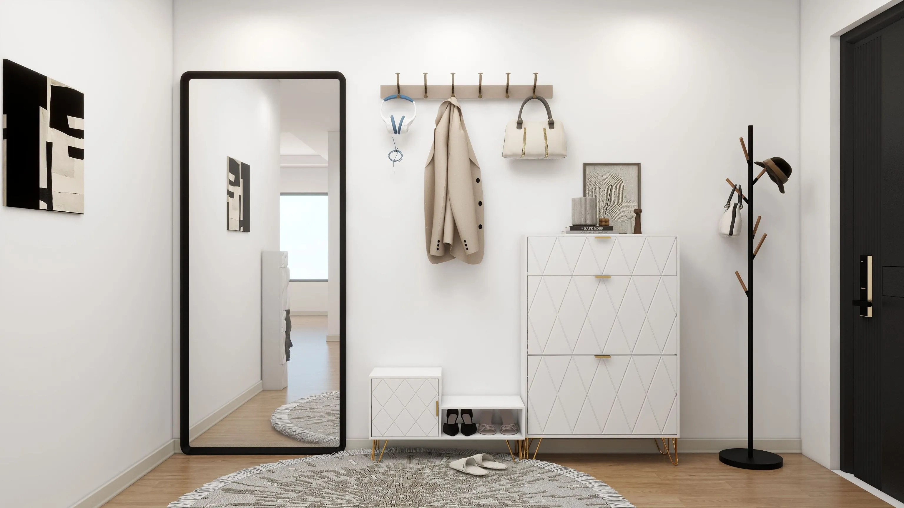 Multifunctional storage and small person space