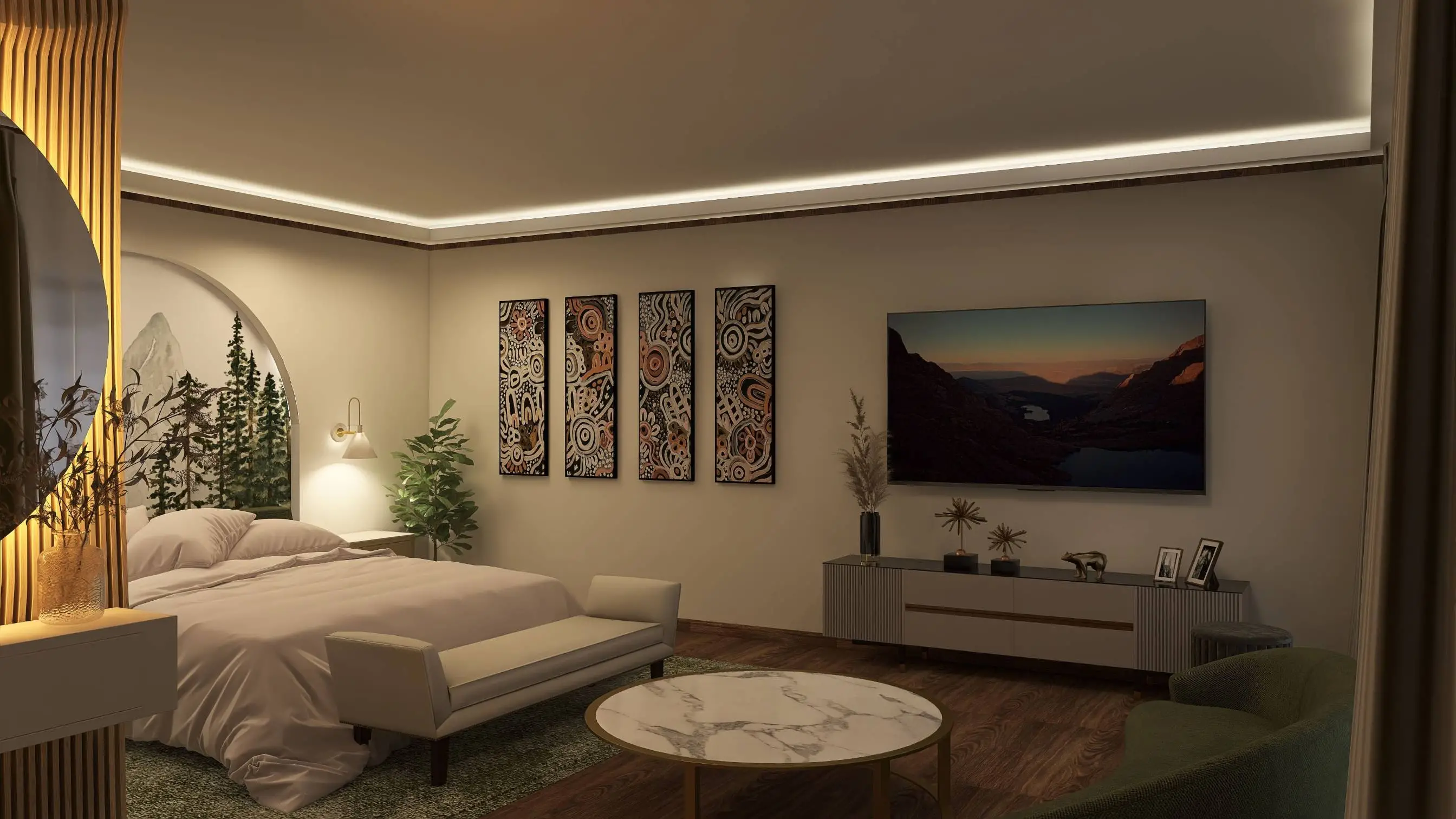 modern interpretation elements bedroom 