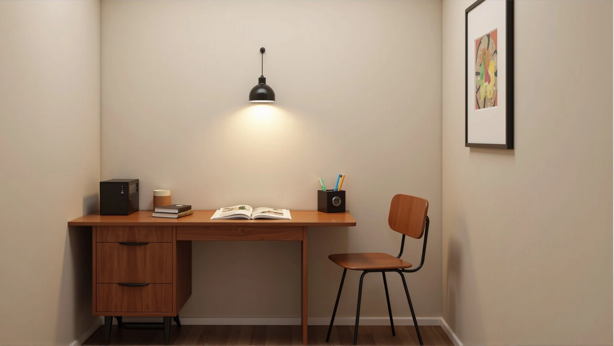 Affordable wall art in study room