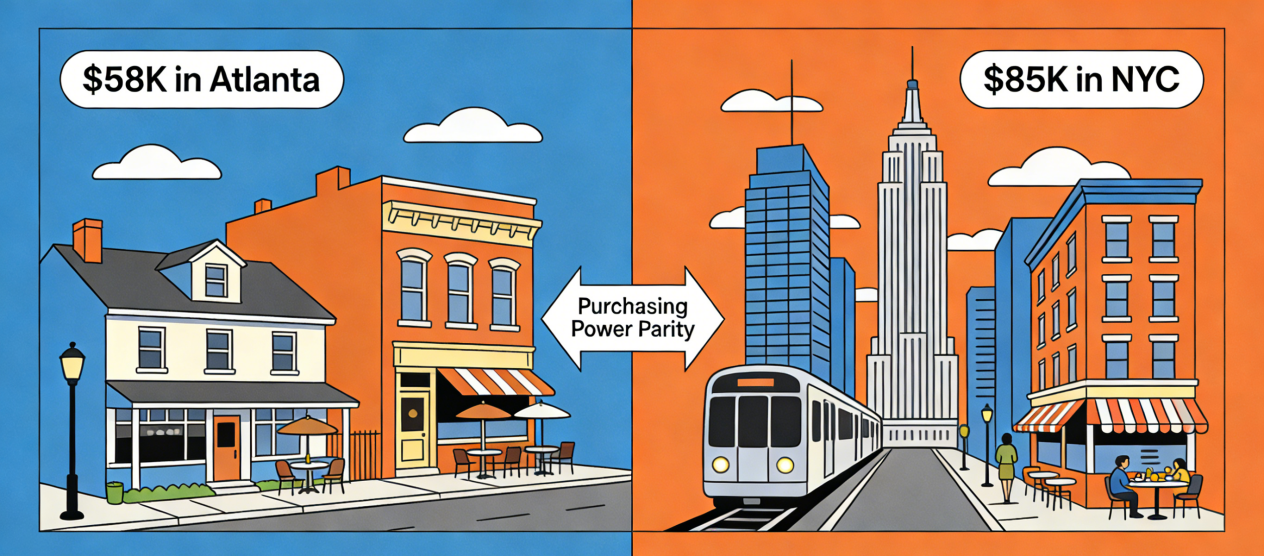 Comparison of salaries among interior designers