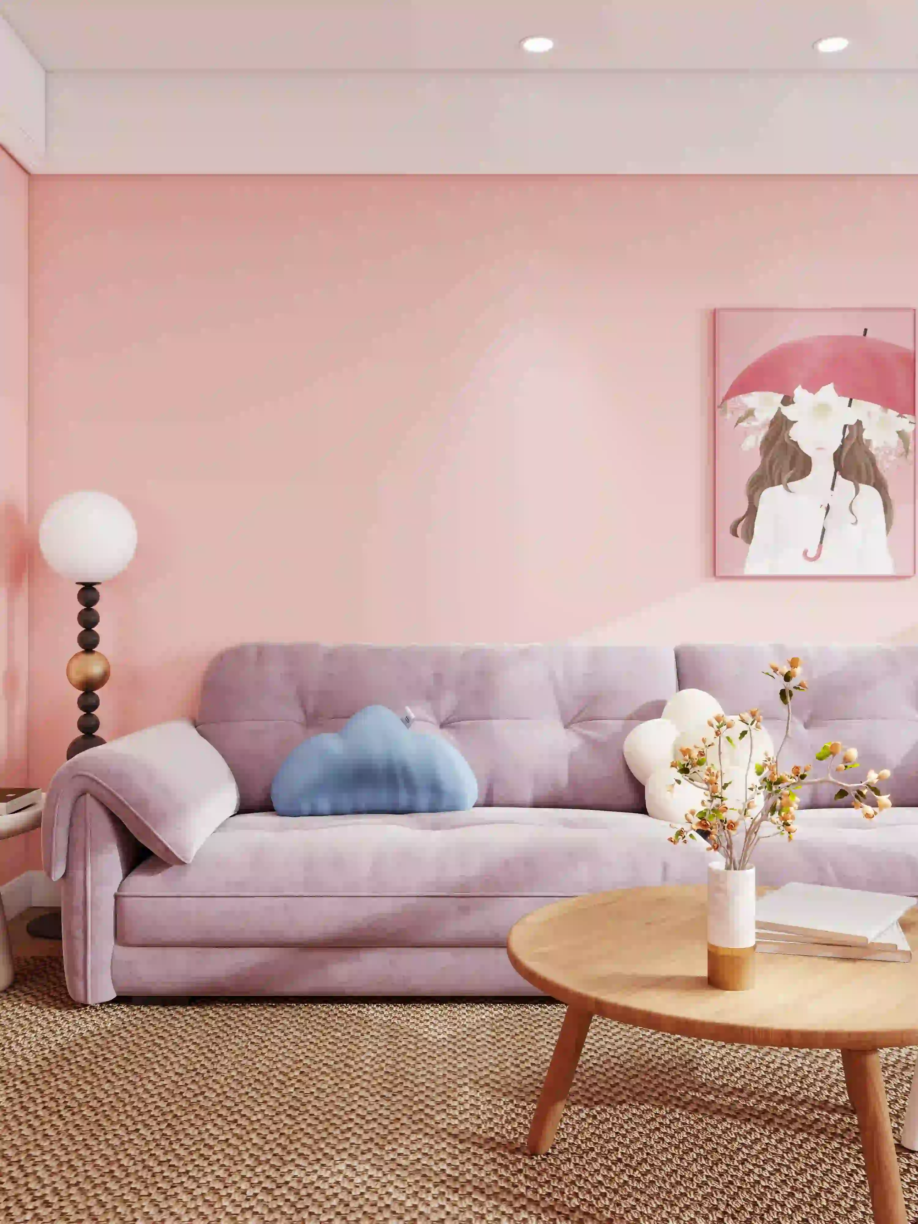 RED LIVINGR ROOM SOFA