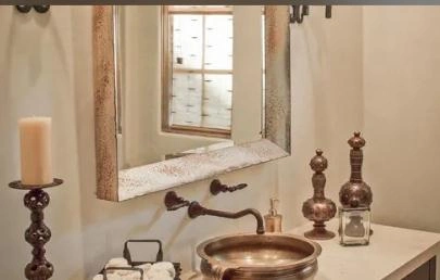 wall-mounted faucets made of old metal