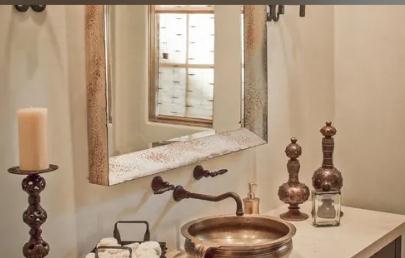 wall-mounted faucets made of old metal