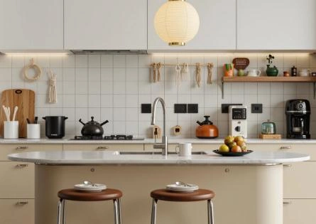 Small Square Tile Wall Design  