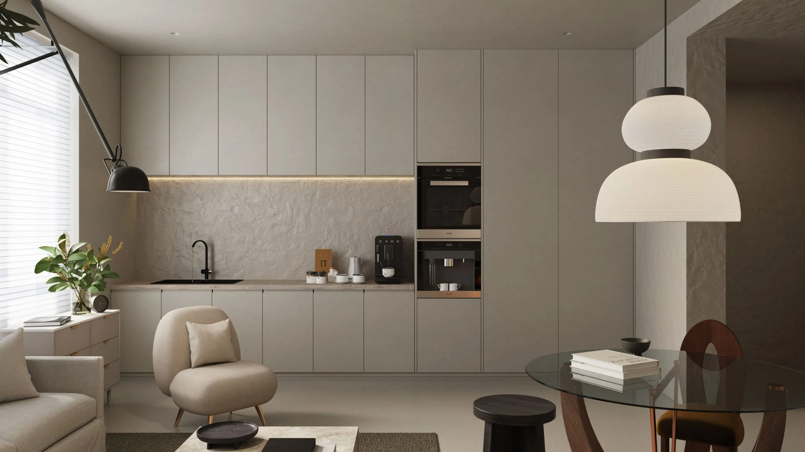 neutral base living room home design concept