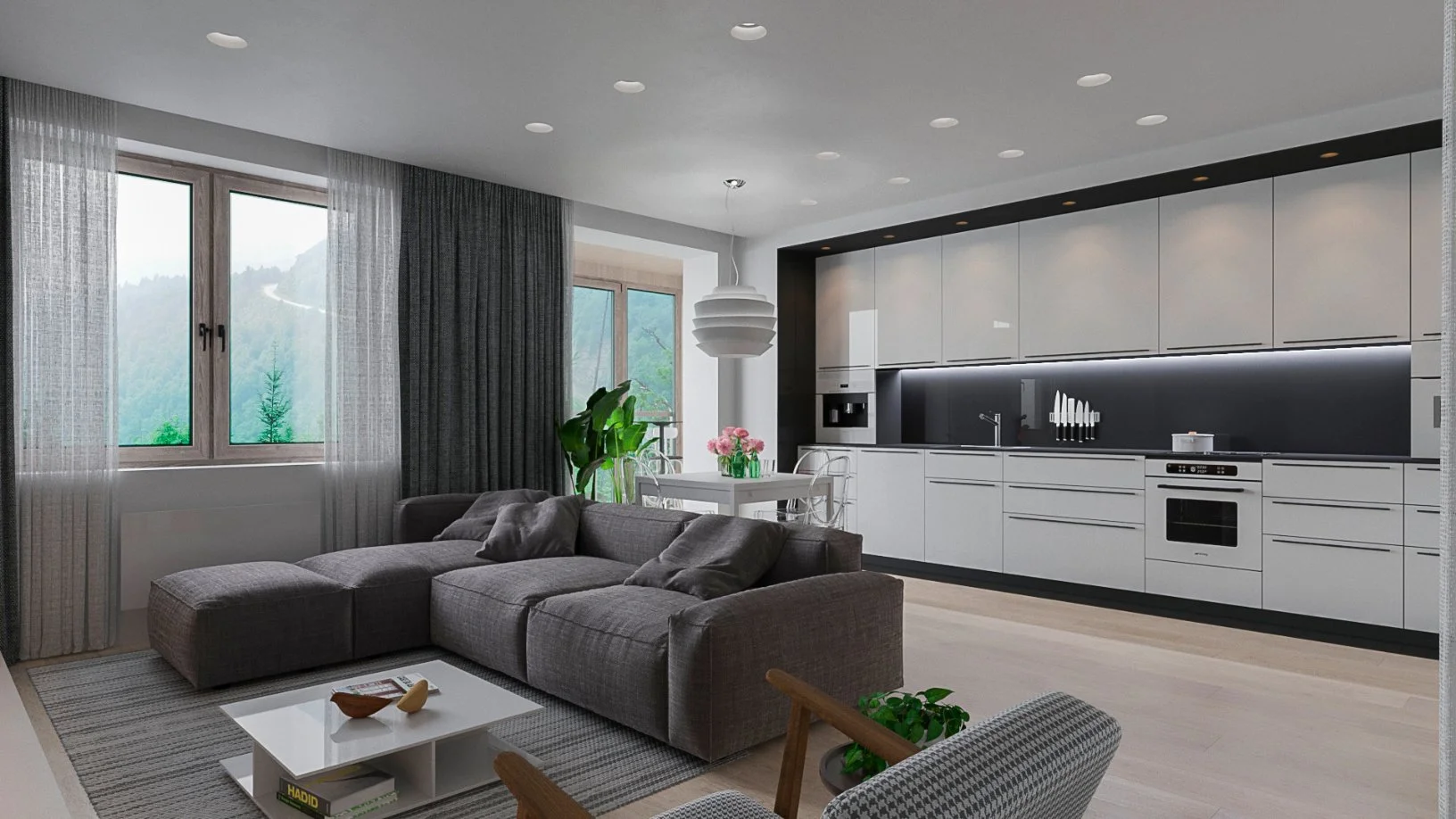 Multifunctional space living room with EClife Design