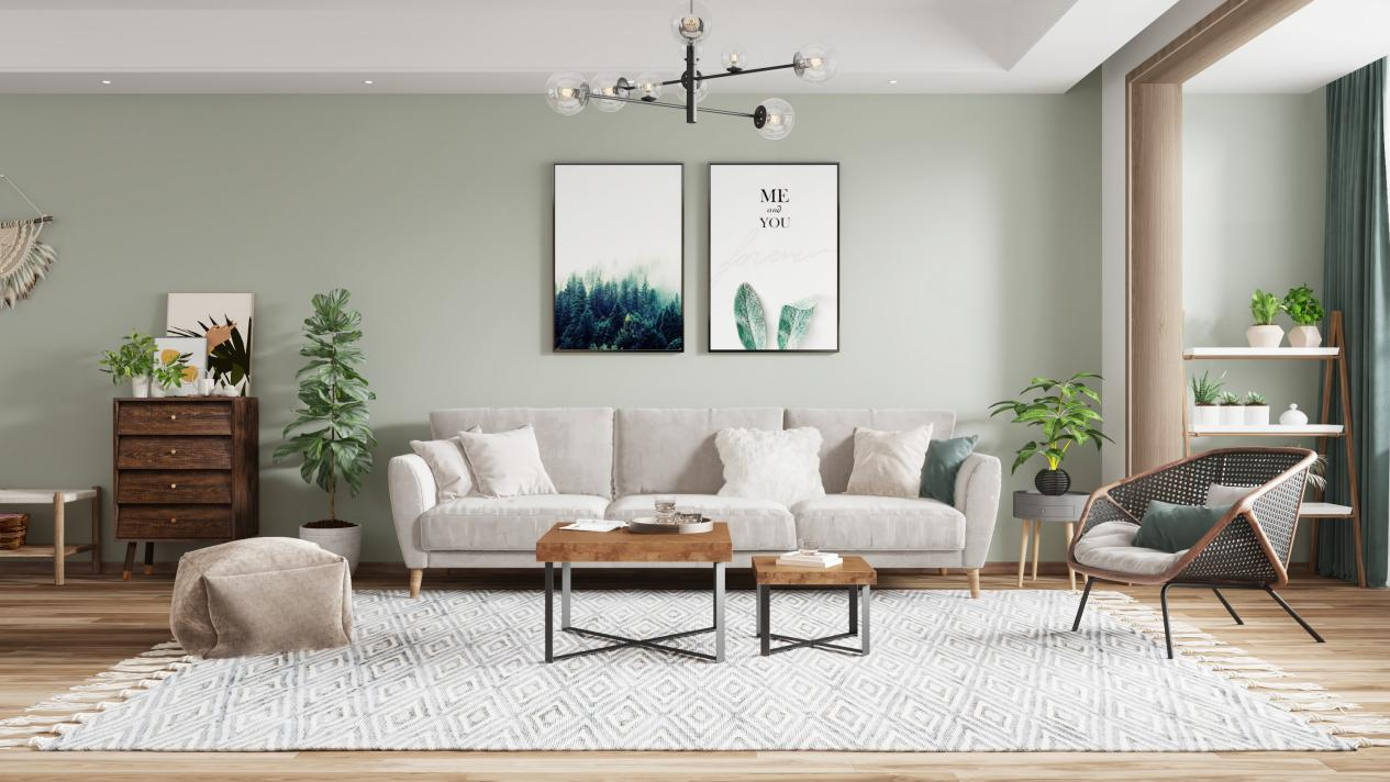 Many custom elements in the living room_Eclife home design