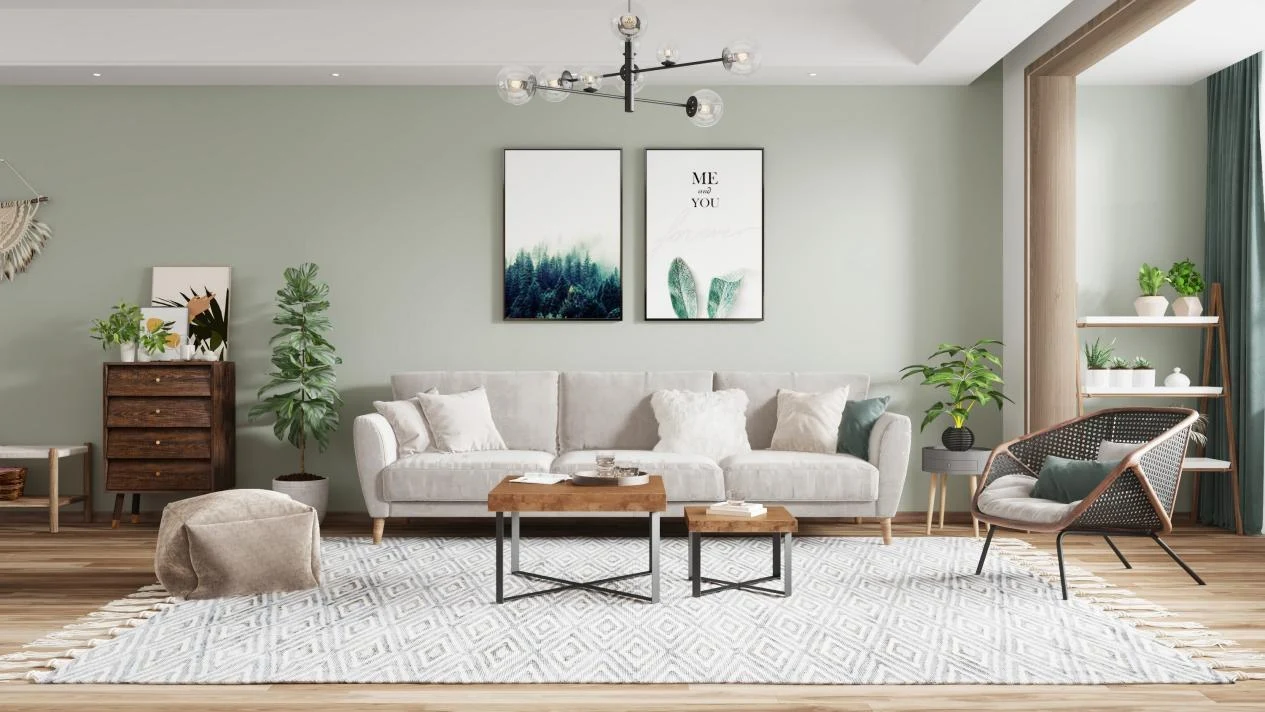 Many custom elements in the living room_Eclife home design