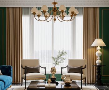 Light Brown Long Curtains