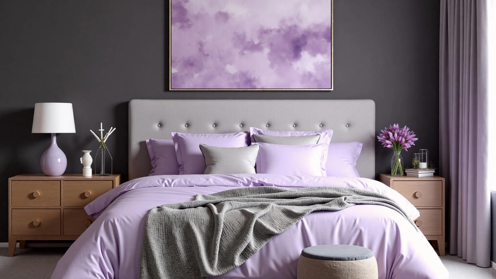 Purple bedroom