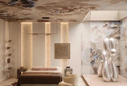 Retro-style religious-themed artistic murals