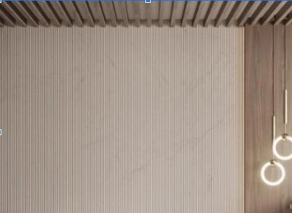 The ceiling of this bedroom is made of modern minimalist wooden strips