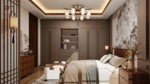 Chinese folding fan screen and landscape calligraphy paintings