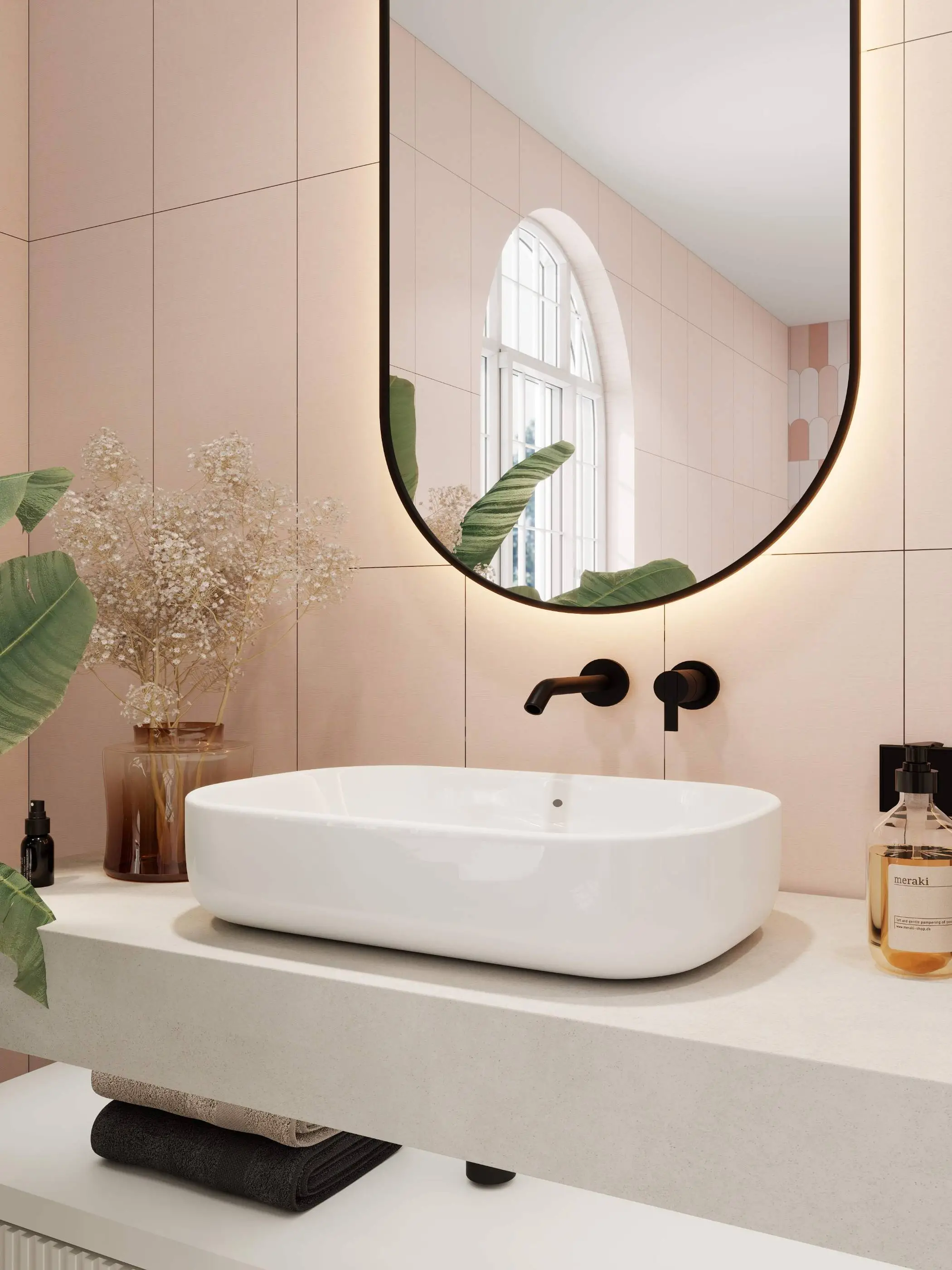 Use large size tiles to make the space appear more spacious