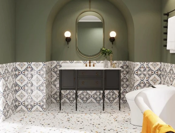 15 Beautiful and Practical Bathroom Floor Tile Ideas content 4