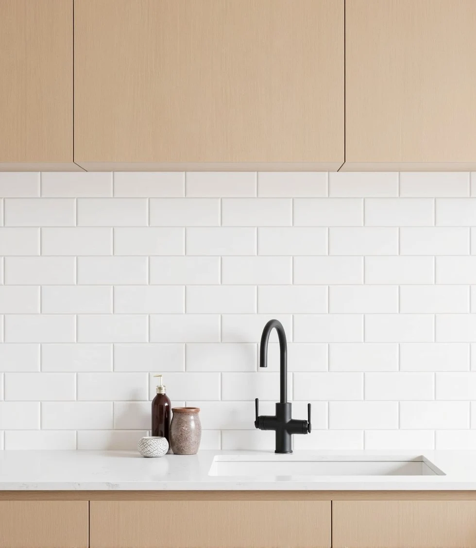 stack bond tile pattern vs traditional tile stacking patterns in modern kitchen