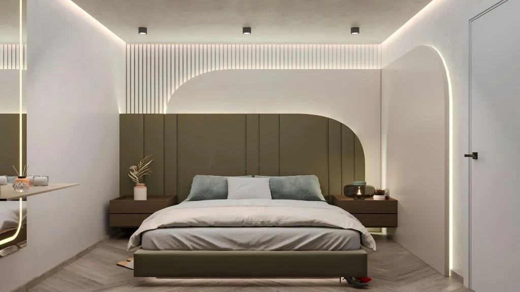 Modern Boho Living Room with Warm Wood Accents bedroom