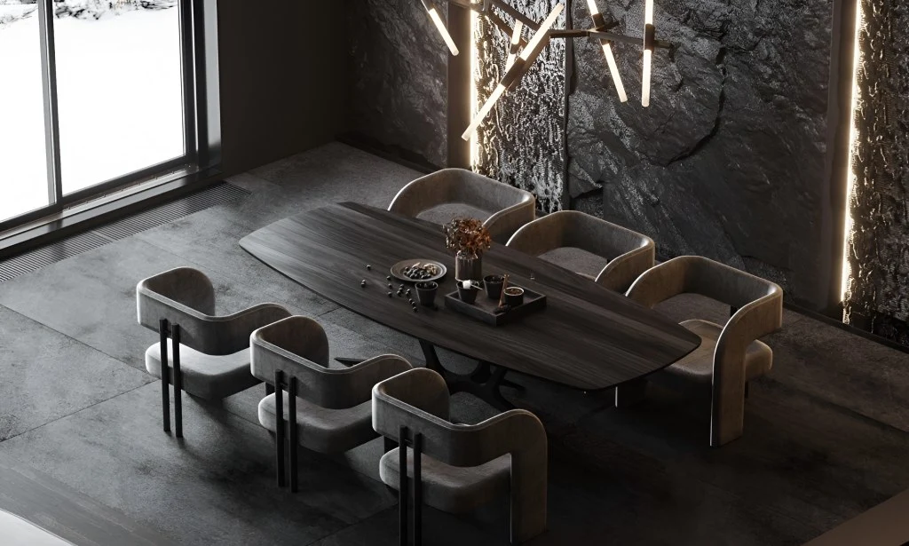 Modern Luxury Apartment Interior Visualization dining-room