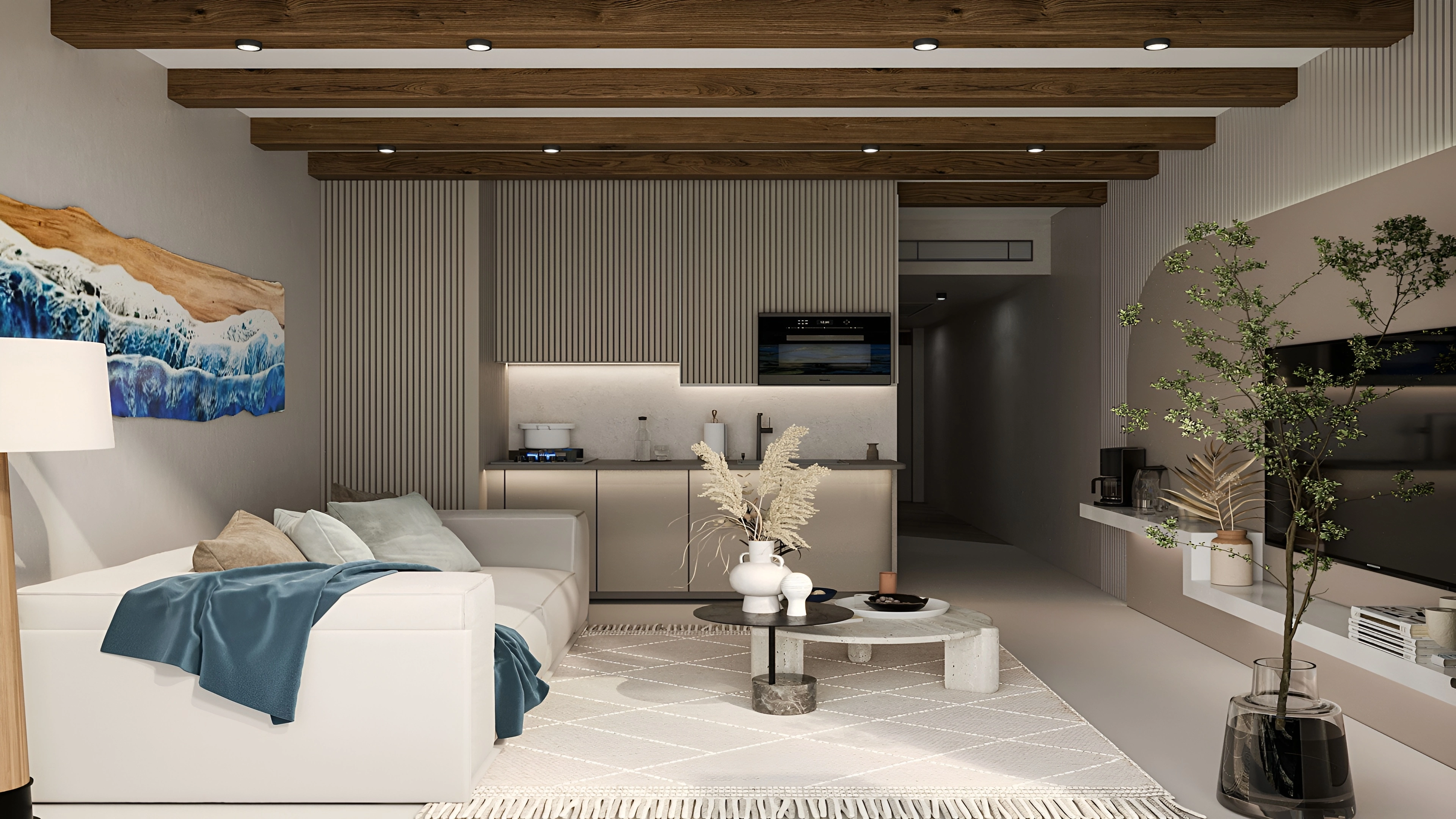 Modern Boho Living Room with Warm Wood Accents Living room 3