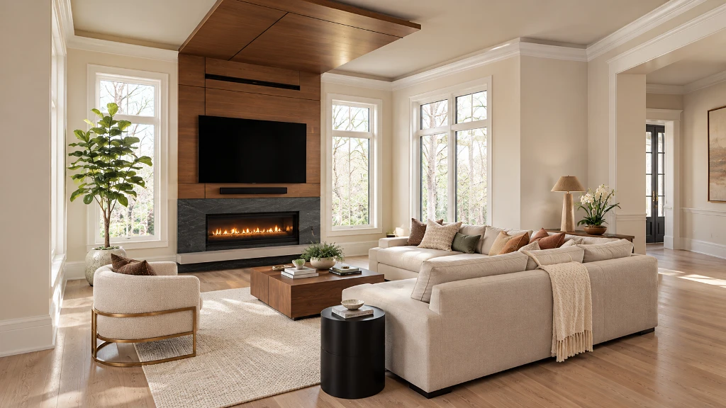 Modern Living Room Interior Design  (LRMSXD0822)-Living room
